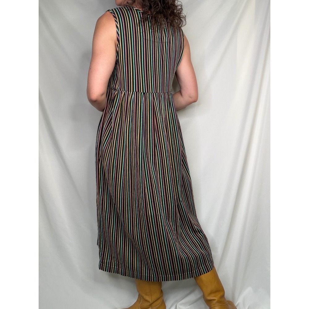 Ace & Jig Cliff Dress Fete Rainbow Stripe Cotton Midi Sleeveless Colorful M - Picture 13 of 14